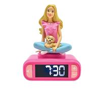 Lexibook Reloj despertador Mattel Barbie RL800BB Luz de noche, LCD, Sonidos y snooze Rosa
