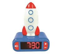 LEXIBOOK, Cohete Reloj Despertador Luz Nocturna, RL800SPCLXB