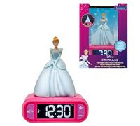 LEXIBOOK - Despertador Disney Princess con Pantalla LCD Digital y luz de Noche integrada, Color Rosa - RL800DP