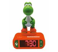 LEXIBOOK - Despertador Nintendo Super Mario - Efectos sonoros de Super Mario - Despertador para niños - con Snooze- Naranja/Verde - RL800NI1