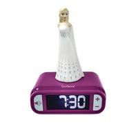 LEXIBOOK - Disney Frozen 2 Elsa Reloj Despertador con Luz Nocturna y Sonidos con Pantalla LCD Digital y Elsa luz de Noche integrada, Color Azul - RL800FZLXB