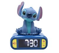 Lexibook, Disney, Luz Nocturna de Stitch Despertador, Sonidos y melodías, Pantal