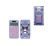 LEXIBOOK, Kuromi, Calculadora de Bolsillo de 8 dígitos con Cubierta Protectora, Doble alimentación Solar y batería, Apagado automático, Diseño Compacto, Uso Diario, Morado, C45HK1