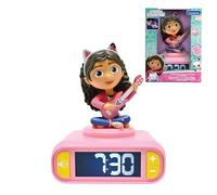 Lexibook Despertador La casa de muñecas de Gabby – Luz nocturna, sonidos y pantalla LCD – Rosa Niños