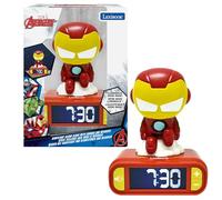 LEXIBOOK, Iron Man Reloj Despertador Luz Nocturna, RL800AV2