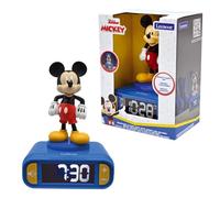 LEXIBOOK, Mickey Reloj Despertador Luz Nocturna, RL800MCHLXB