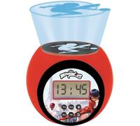 Lexibook Reloj despertador Miraculous Ladybug Cat Noir RL977MI - proyector, luz nocturna Rojo/Negro