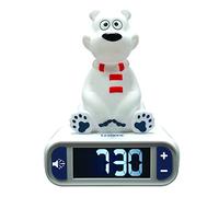 Lexibook Reloj despertador Oso Polar RL800PB, luminoso, Snooze, para niñas, blanco