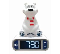 LEXIBOOK, Oso Polar Reloj Despertador Luz Nocturna, RL800PBLXB