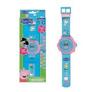 LEXIBOOK, Peppa Pig, Reloj de Pulsera Ajustable con proyecciones, Proyecta 20 imágenes de Peppa Pig, Pantalla Digital, para niños, DMW050PP