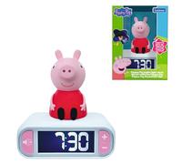 Lexibook Despertador Peppa Pig RL800PP – Luz nocturna, pantalla LCD, sonidos, melodías y snooze