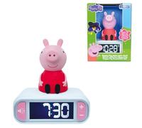 LEXIBOOK, Peppa Pig Reloj Despertador Luz Nocturna, RL800PPLXB