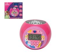 Lexibook Reloj despertador Princessas Disney RL977DP, proyector, luz nocturna, alarma, pilas, rosa