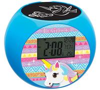 LEXIBOOK RL975UNI Unicorn - Reloj Despertador proyector, Efectos de Sonido, Alimentado por batería, Azul