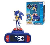 Lexibook Reloj despertador Sonic RL800SN - Luz nocturna, sonidos y LCD retroiluminada - Azul