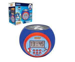 LEXIBOOK, Sonic Reloj Despertador Proyector, RL977SN | Proyección de techo, temporizador, pantalla LCD, snooze, funciona con pilas, azul