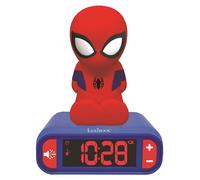 Lexibook, Spider-Man, lámpara de noche con despertador, modelo RL800SPLXB