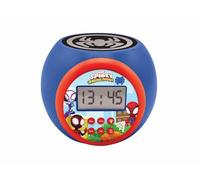 Lexibook Reloj despertador Spidey y su superequipo RL977SP1 — proyector, luz nocturna, LCD, pilas