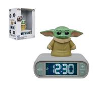 LEXIBOOK, Star Wars, Despertador - Luz Nocturna Grogu con Efectos de Sonido, Verde, RL800SWLXB