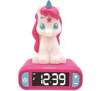 Lexibook Reloj despertador RL800UNI Unicornio - LCD, luz nocturna, snooze, sonidos - Rosa