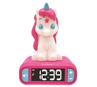 Lexibook Reloj despertador RL800UNI Unicornio - LCD, luz nocturna, snooze, sonidos - Rosa