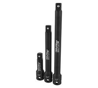 LEXIVON Conjunto de barras de extensión para controlador de impacto, unidad de 1/2" Acero de vanadio cromado endurecido y tratado térmicamente/Juego de 3 piezas de 3", 6" y 8" de largo [LX-115]