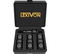 LEXIVON juego de llaves de vaso de impacto, 6 tuercas de tamaño total (LX-111)