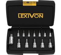 LEXIVON Juego de llaves de vaso hexagonales, acero de aleación S2 de primera calidad | Juego de 13 piezas métricas de 2mm - 14mm | Estuche mejorado [LX-141]
