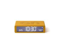Lexon Flip Classic Reloj Despertador Digital con Caras Reversibles de Encendido/Apagado, Reloj de Noche Recargable con Pantalla LCD, Sensor táctil para función de repetición y luz - Amarillo