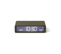 Lexon Flip Classic Reloj Despertador Digital con Caras Reversibles de Encendido/Apagado, Reloj de Noche Recargable con Pantalla LCD, Sensor táctil para función de repetición y luz - Verde