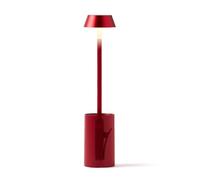 Lexon MIMI - Lámpara de lectura con abrazadera, luz para lectura en cama, soporte incluido para mesita de noche, 9 colores LED, accesorio de lector recargable USB-C - rojo oscuro