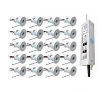 LGJEGD Mini LED Downlight 12V 1W Foco de Techo 15mm Empotrable Dimmable Spot Light con Transformador 36W, 16Pack (Color : Warm White 3000K, Size : 30 Degrees)