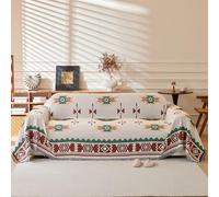 LHGOGO Manta azteca para sofá con borlas, estilo bohemio, 180 x 230 cm