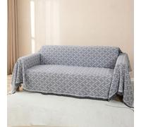 LHGOGO Manta para sofá grande de 3 plazas, tejido jacquard estereoscópico, manta decorativa versátil para sofá, colcha y sofá, 180 x 300 cm, color gris claro