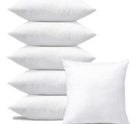 Liababylove, pack 4 o 6 rellenos de cojin de 45 x 45 centimetros de alta calidad, relleno de fibra hipoalergenica, envasados al vacio, mullidos , gorditos, no se deforman, lavables, pack ahorro