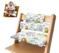 Libershine Cojín para Trona Stokke Tripp Trapp, Funda para Tronas de Bebe Impermeable Cojín para Tronas Repuesto, Patrones de Animales Algodón PP de Alta Resiliencia