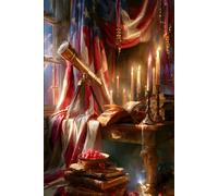 Liberty: A Dark Academia Patriotic Lined Journal | Vintage 4th of July Notebook for Men & Women: Independence Day & Antique Scholar Americana Diary | 200-Page Ruled Red White & Blue History Gift 6x9