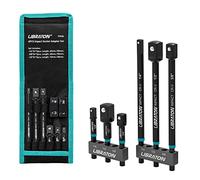 LIBRATON adaptadores de dado hexagonal, Juego de adaptadores de vasos | de impacto de 6 piezas, extensión de adapte, adaptador de enchufe de taladro de 1/4" 3/8" 1/2" con soporte