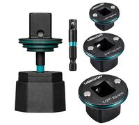 LIBRATON Juego de Adaptadores de Impacto de Perfil Bajo, Kit Magnetico 4PCs | para Espacios Reducidos (1/4"-3/8", 3/8"-1/2", 1/2"-3/4", y Adaptador Hex 1/4") para Llave de Impacto y Taladro