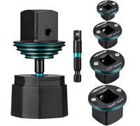 LIBRATON Juego de Adaptadores de Impacto de Perfil Bajo, Kit Magnético 5PCs | para Espacios Reducidos (1/4"-3/8", 3/8"-1/2", 1/2"-3/4", 3/4"-1" y Adaptador Hex 1/4") para Llave de Impacto y Taladro