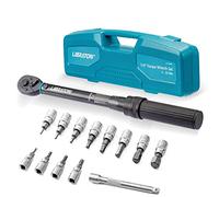 LIBRATON Llave Dinamométrica 1/4 '', Llave de Torque para Bicicletas 5-25Nm | Llave Dinamométrica a Presión con Vasos Hex y Torx y Barra de Extensión, Precisión ± 3%, Kit de Mantenimiento de Bicicleta