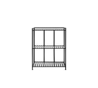 MUUBS Estantería de pared Manhattan Low 65.5x33x79.5 cm Black