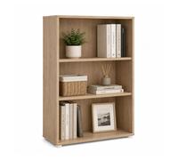 Librería baja pisuerga jackson hickory 80x35x124 cm / estantería baja para salón, despacho o dormitorio con diseño moderno