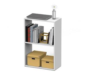 Librería baja Tibet en color Blanco mate 75x50x24 cm Estantería libros