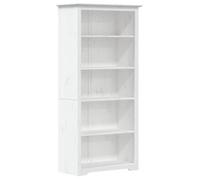Librería Bodo 5 Estantes Madera Maciza Pino Blanco 82x40x173 Cm Vidaxl