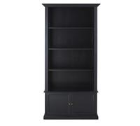 Librería con 2 puertas en color negro