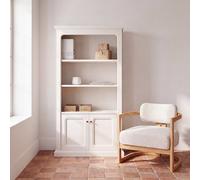 Librería de 2 puertas y 3 estantes cruda, 100 cm