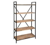Librería De Acacia Y Metal "edena" 90x180cm - Atmosphera Createur D'interieur