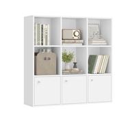 VASAGLE Custos Colección - Estantería, Librería de 3 Niveles, Estantería de Almacenamiento Abierto, 29 x 97,5 x 97,5 cm, para Sala de Estar, Estudio, Comedor, Blanco Nube LBC33WTV1