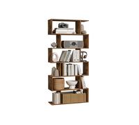 VASAGLE Estanteria Libros, Librería de 6 Niveles, Separador de Espacios | Estanterias Almacenaje, para Salón, Dormitorio, Estudio, Oficina, Marrón Rústico, Colección CUSTOS LBC61BX